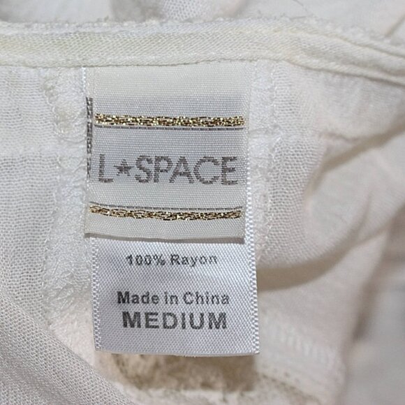 L*Space Lovestruck Romper or Swim Cover, Ivory - sz Med - Picture 3 of 8